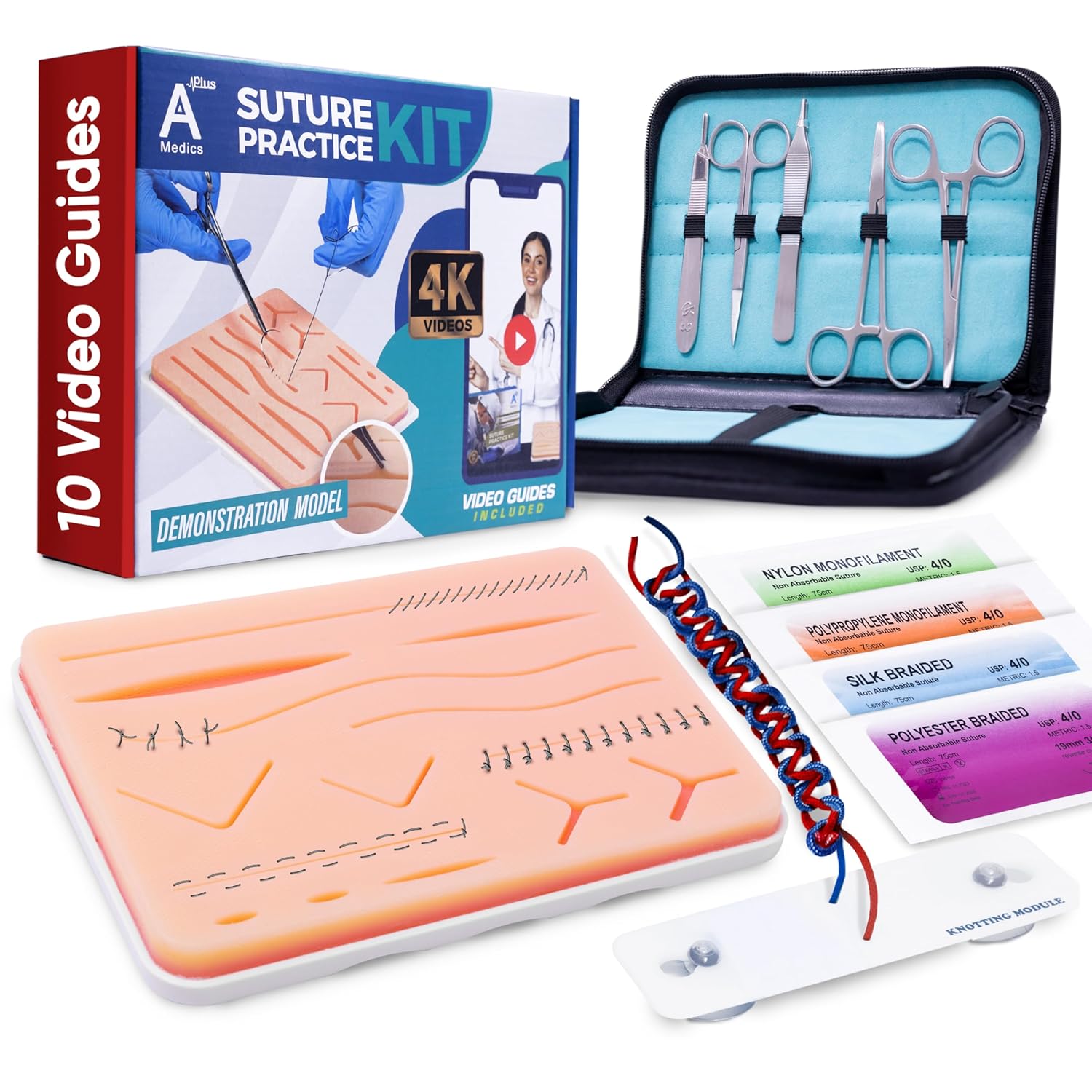 Complete Suture Practice Kit w/How-To HD Video Course