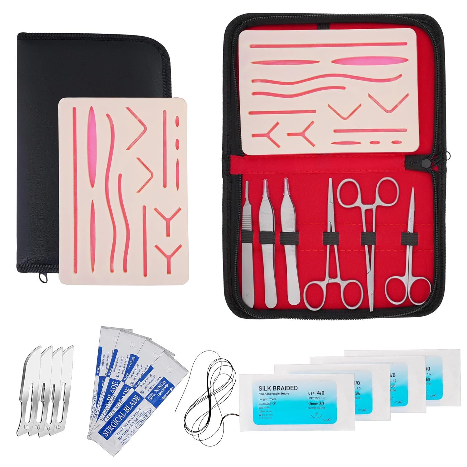 Suture Practice Kit for Students with Manual & Case